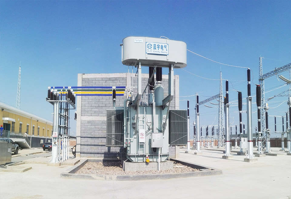 Chenyu Electrical&acute;s traction transformers connected at the Jiqing High-Speed Railway site